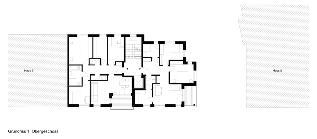 Haus 10 – Grundriss 1. Obergeschoss