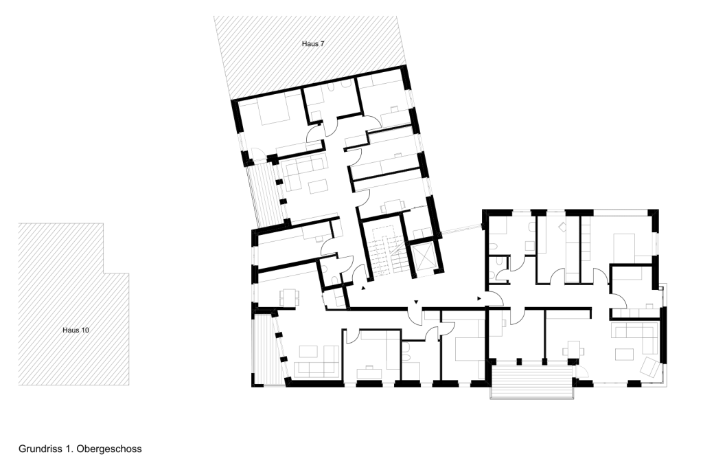 Haus 8 – Grundriss 1. Obergeschoss